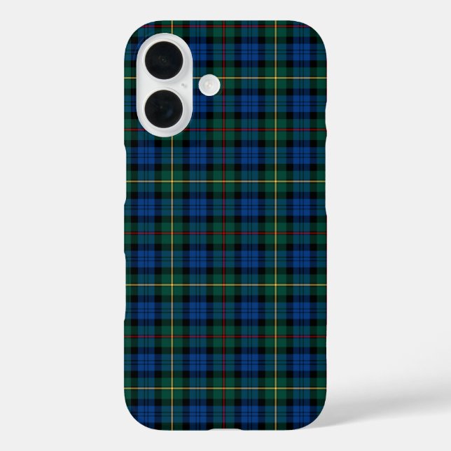 Clan MacEwan Tartan Royal Blue and Green Plaid Case-Mate iPhone Case (Back)
