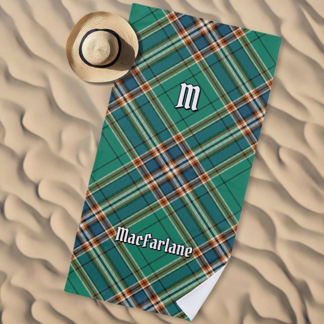 Clan MacFarlane Ancient Hunting Tartan Beach Towel (Creator Uploaded)