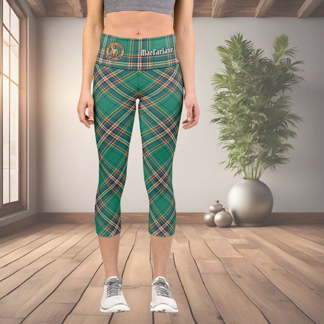 Clan MacFarlane Ancient Hunting Tartan Capri Leggings (Creator Uploaded)