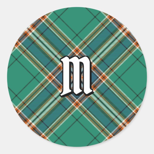 Clan MacFarlane Ancient Hunting Tartan Classic Round Sticker (Front)