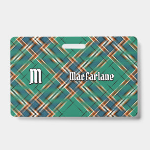 Clan MacFarlane Ancient Hunting Tartan ID Badge