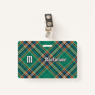 Clan MacFarlane Ancient Hunting Tartan ID Badge