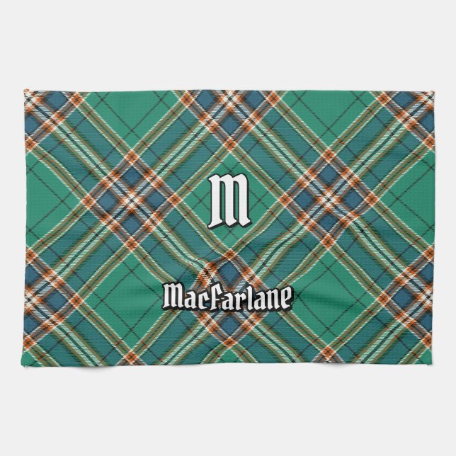 Clan MacFarlane Ancient Hunting Tartan Tea Towel (Horizontal)