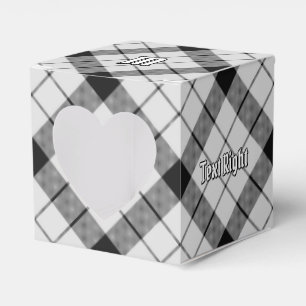 Clan MacFarlane Black and White Tartan Favour Box