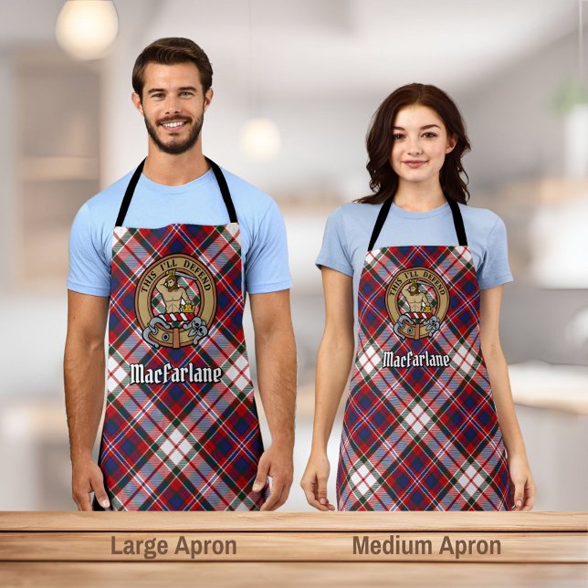 Clan MacFarlane Crest over Dress Tartan Apron (Creator Uploaded)