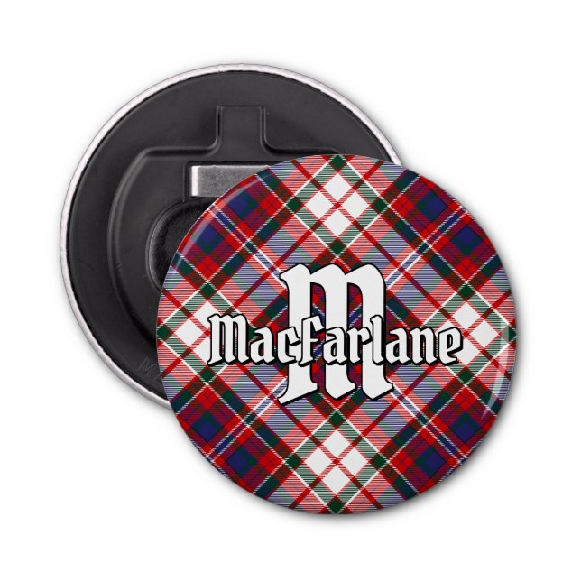 Clan MacFarlane Dress Tartan Bottle Opener (Front)