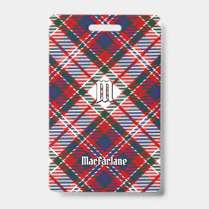 Clan MacFarlane Dress Tartan ID Badge