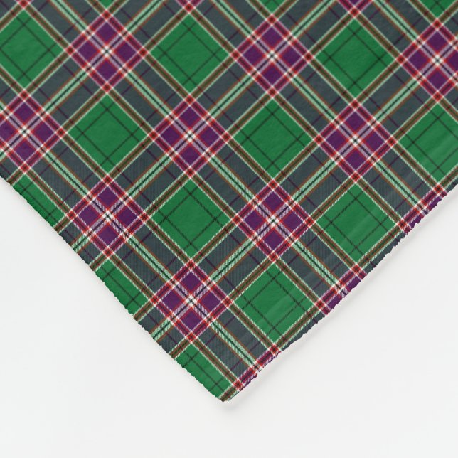Clan MacFarlane Hunting Tartan Fleece Blanket (Corner)