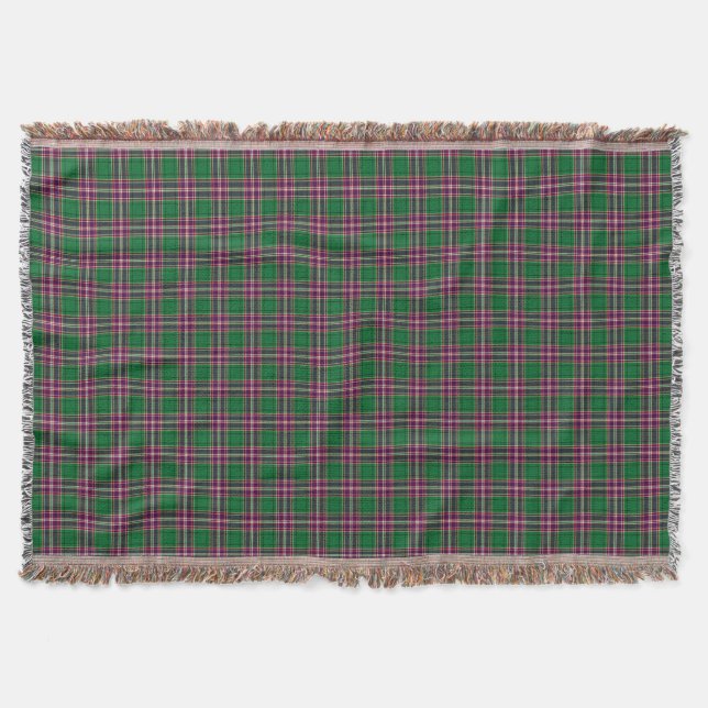 Clan MacFarlane Hunting Tartan Throw Blanket (Front)