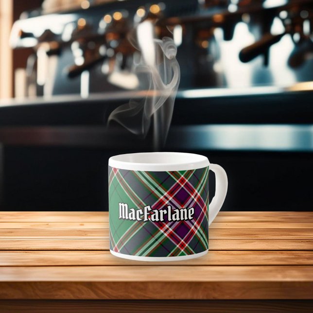 Clan MacFarlane Modern Hunting Tartan Espresso Cup (Creator Uploaded)