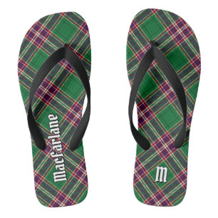 Clan MacFarlane Modern Hunting Tartan Jandals