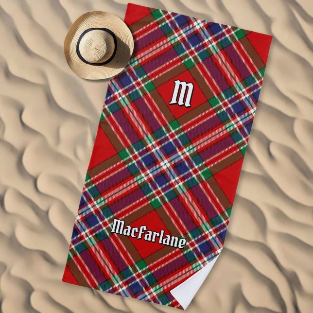 Clan MacFarlane Red Tartan Beach Towel (Creator Uploaded)