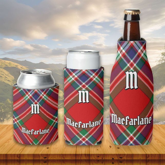Clan MacFarlane Red Tartan Can Cooler (Creator Uploaded)