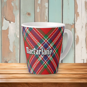Clan MacFarlane Red Tartan Latte Mug