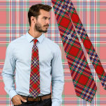 Clan MacFarlane Red Tartan Tie<br><div class="desc">Clan MacFarlane traditional red tartan with modern colours. Seamless pattern. Custom monogram.</div>