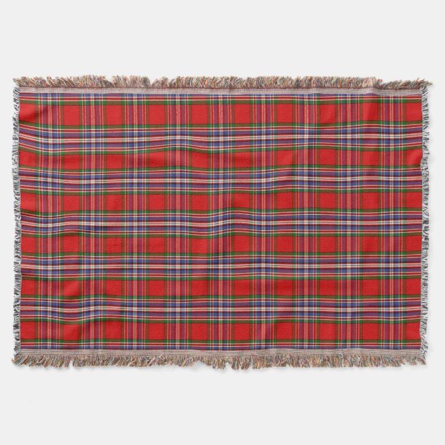 Clan MacFarlane Tartan Throw Blanket (Front)