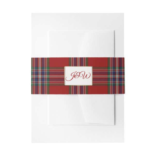 Clan MacFarlane Tartan Wedding Belly Band Invitation Belly Band (Front Example)
