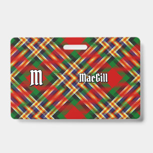 Clan MacGill Tartan Badge ID Badge