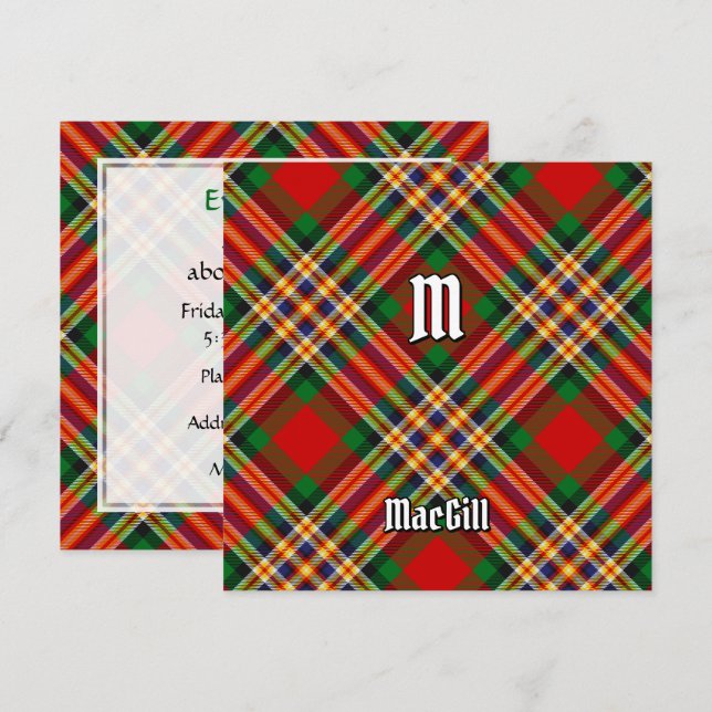 Clan MacGill Tartan Invitation (Front/Back)