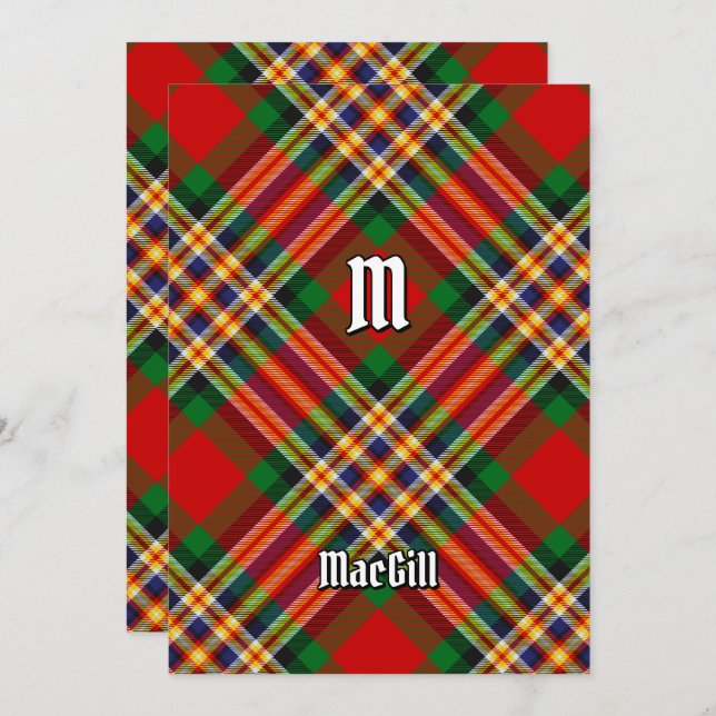 Clan MacGill Tartan Invitation (Front/Back)