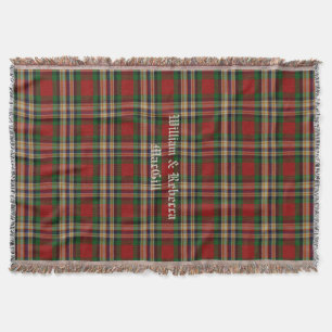 Clan MacGill Tartan Plaid Custom Throw Blanket
