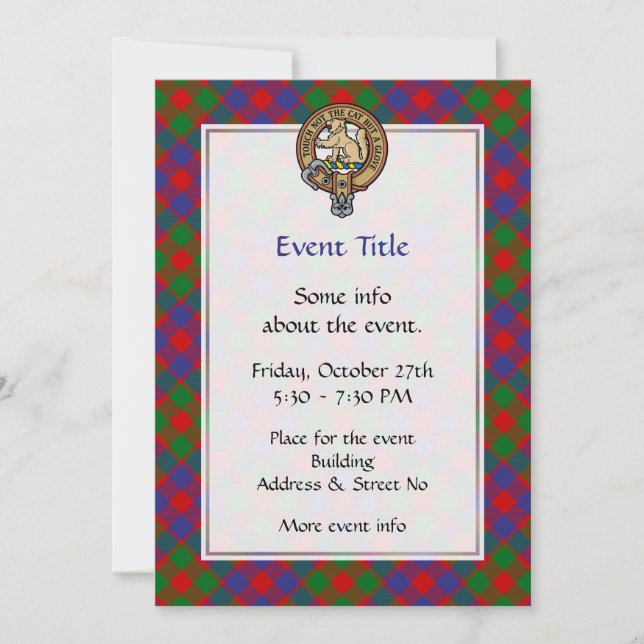Clan MacGowan Crest Invitation (Front)