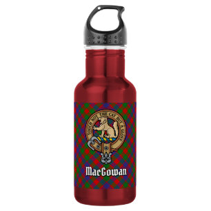 Clan MacGowan Crest over Tartan 532 Ml Water Bottle