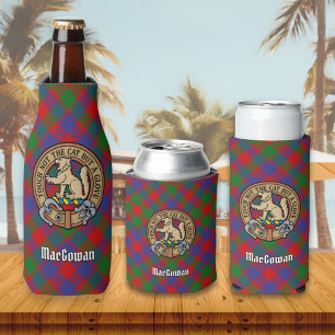 Clan MacGowan Crest over Tartan Bottle Cooler