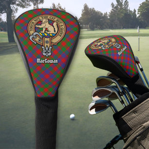 Clan MacGowan Crest over Tartan Golf Head Cover