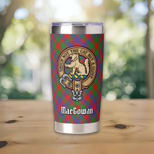 Clan MacGowan Crest over Tartan Insulated Tumbler