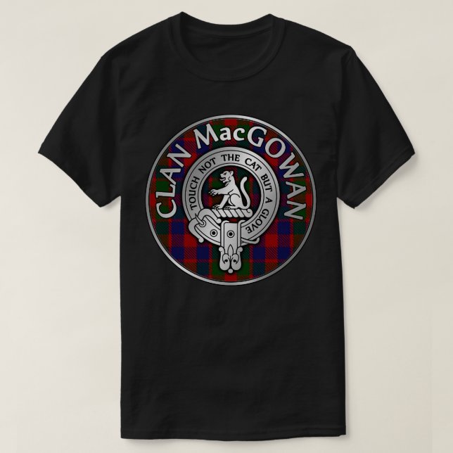 Clan MacGowan Crest Tartan 1 T-Shirt (Design Front)