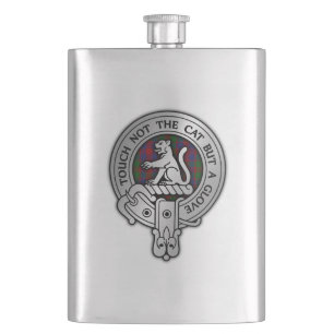 Clan MacGowan Crest & Tartan Hip Flask