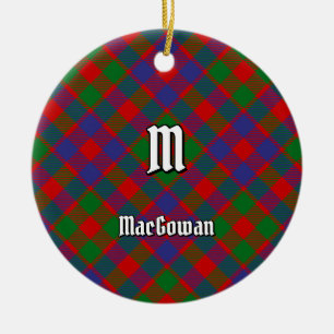 Clan MacGowan Tartan Ceramic Tree Decoration