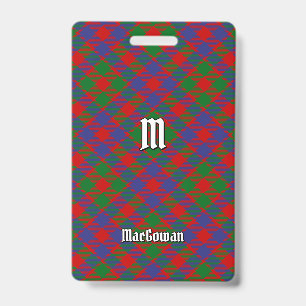 Clan MacGowan Tartan ID Badge