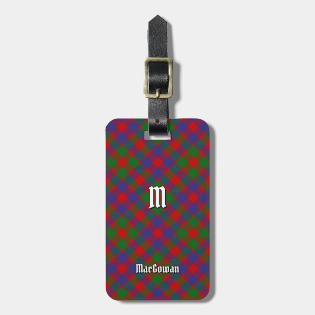 Clan MacGowan Tartan Luggage Tag (Front Vertical)