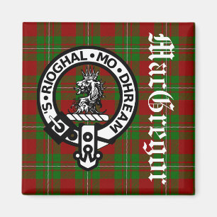 Clan MacGregor Crest Badge & Tartan Magnet