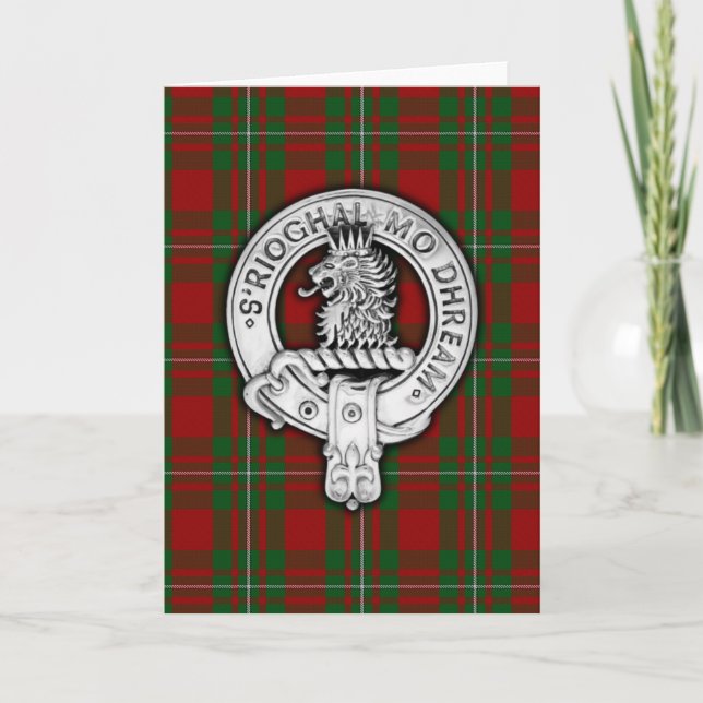 Clan MacGregor Crest & Tartan Card (Front)