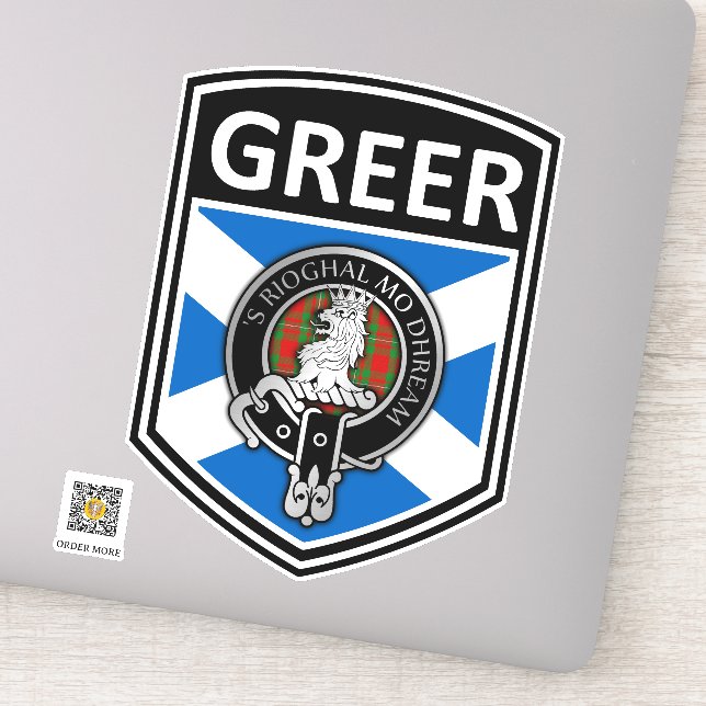 Clan MacGregor Crest & Tartan Saltire - Greer (Detail)