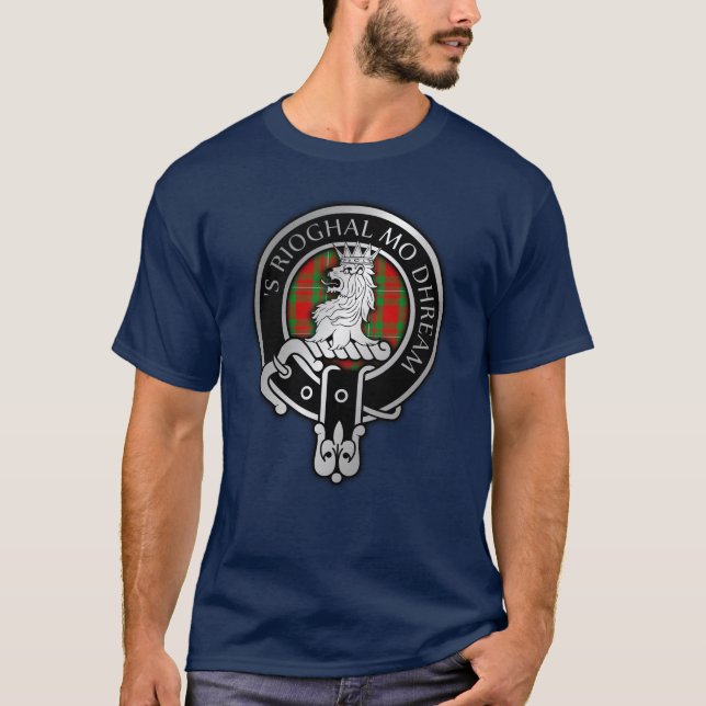 Clan MacGregor Crest & Tartan T-Shirt (Front)