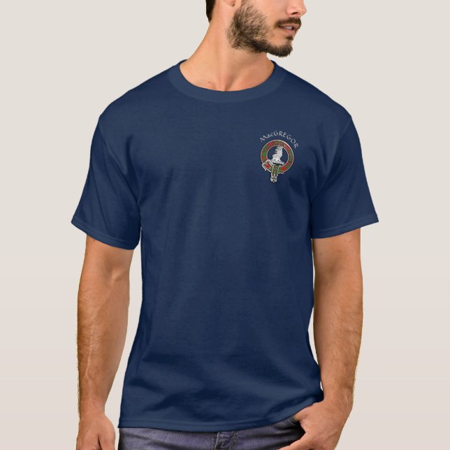 Clan MacGregor Crest & Tartan T-Shirt (Front)