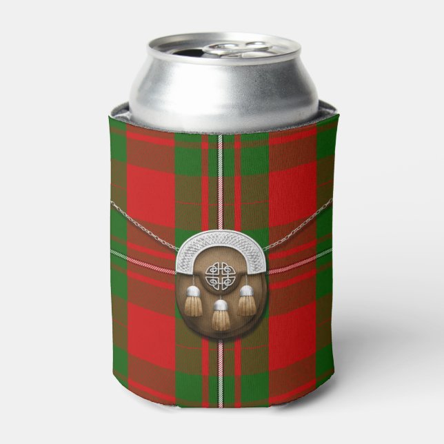 Clan MacGregor Tartan And Sporran Can Cooler (Can Front)