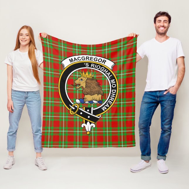 Clan MacGregor Tartan Plaid Fleece Blanket (In Situ)