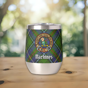 Clan MacInnes Crest over Tartan