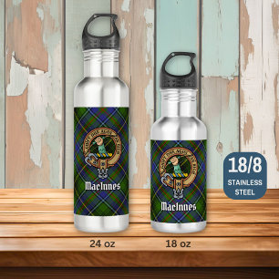 Clan MacInnes Crest over Tartan 710 Ml Water Bottle