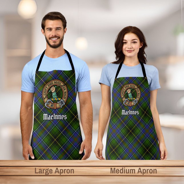 Clan MacInnes Crest over Tartan Apron (Creator Uploaded)