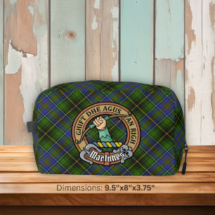 Clan MacInnes Crest over Tartan Dopp Kit