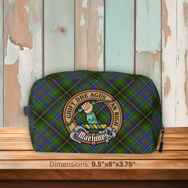 Clan MacInnes Crest over Tartan Dopp Kit (Creator Uploaded)