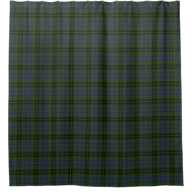 Clan MacInnes Scottish Heritage Tartan Shower Curtain (Front)