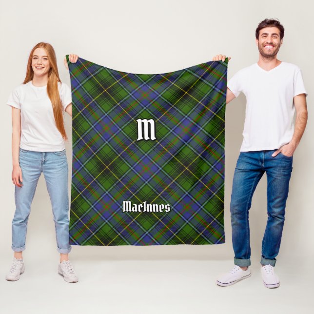 Clan MacInnes Tartan Fleece Blanket (In Situ)