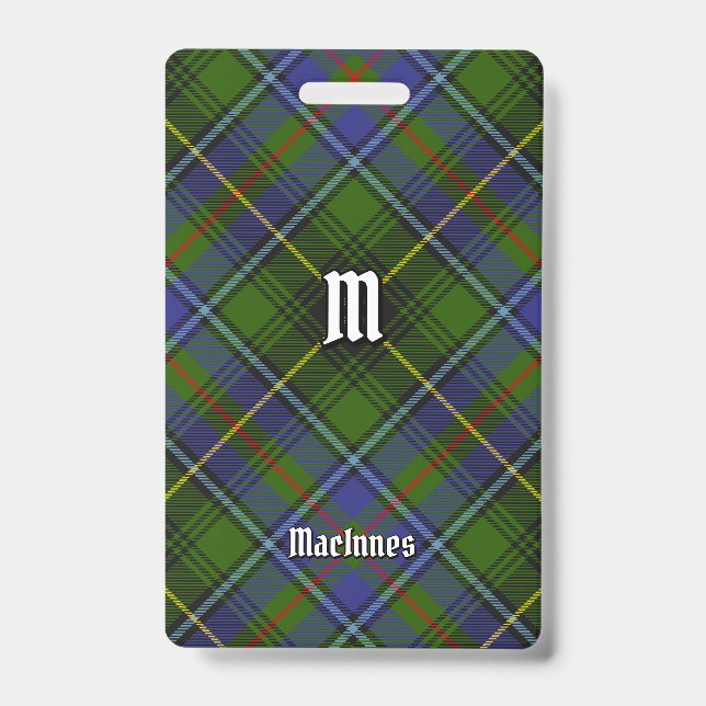 Clan MacInnes Tartan ID Badge (Front)